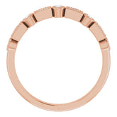 14K Rose 1/4 CTW Natural Diamond Anniversary Band